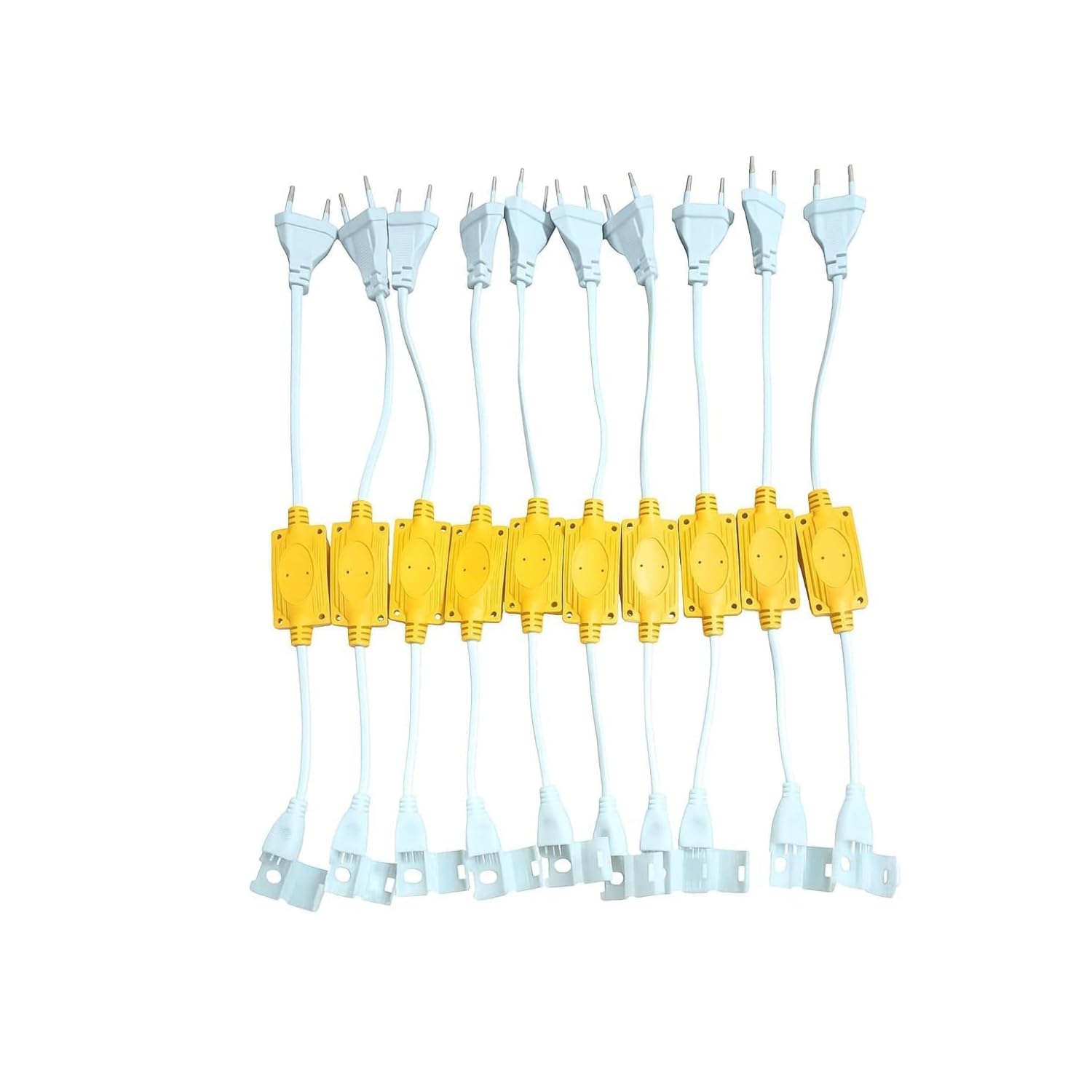 2-Pin Rope Light Adapter Connector for 3014 SMD LED Pipe | Pack of 10 | Waterproof & Dustproof | Heavy-Duty Lock Fit Connector with Integrated Voltage Adapter | Easy Installation-image-42