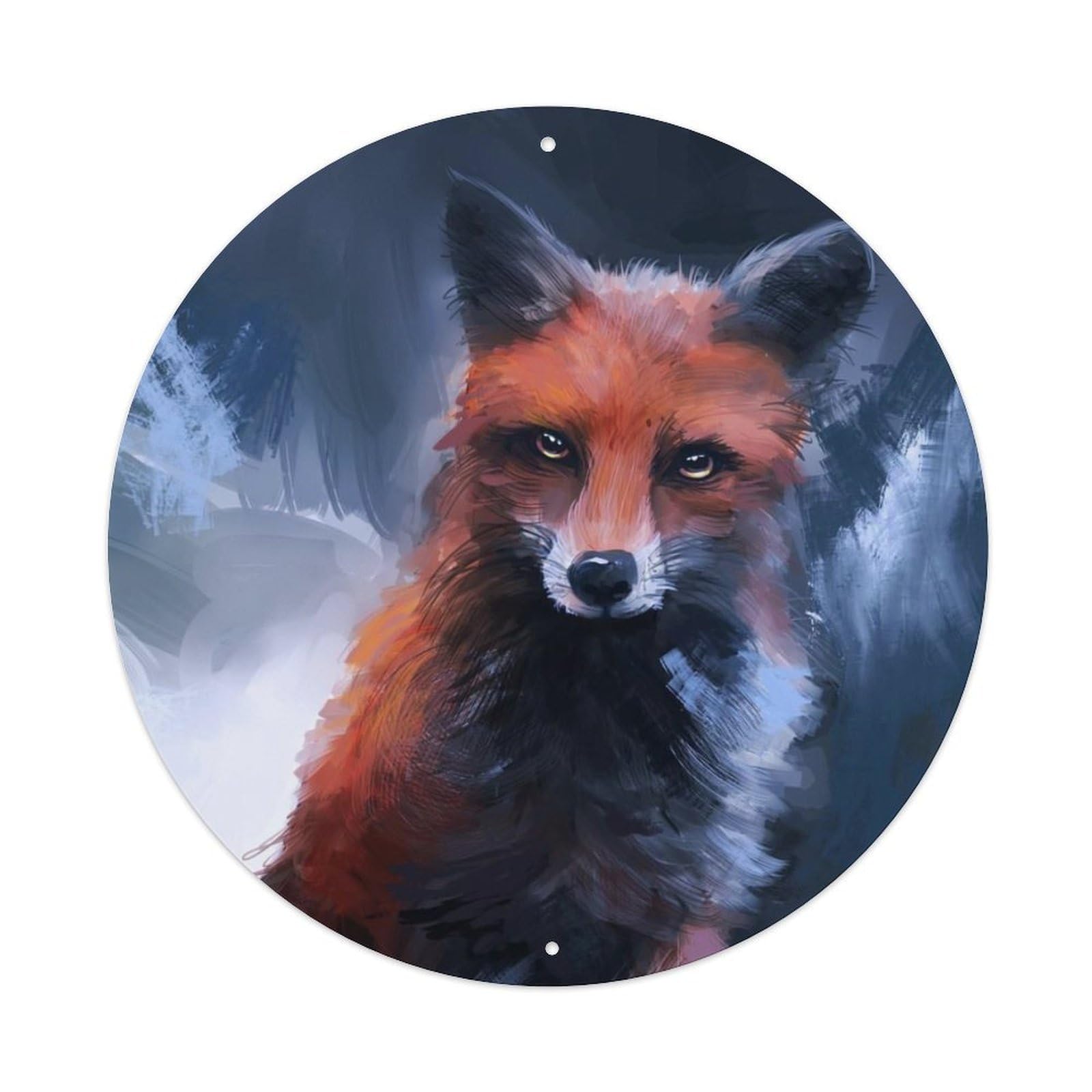 Animals Artwork Cunning Fox Vintage Metal Tin Sign Plaque Wall Decor for Cafe, Club Bar, Office, Garden Metal Poster 8x8Inch