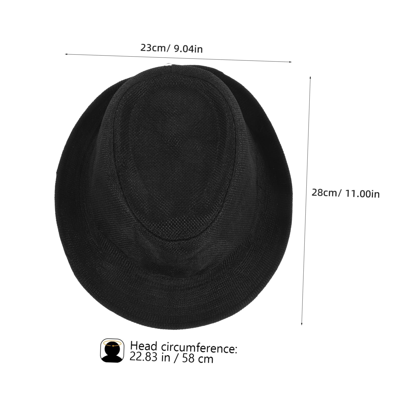 FOMIYES Fedora Hats for Boys and Elegant Black Dance Performance Hat Girth Lightweight for Comfortable Wear for Shows and Events