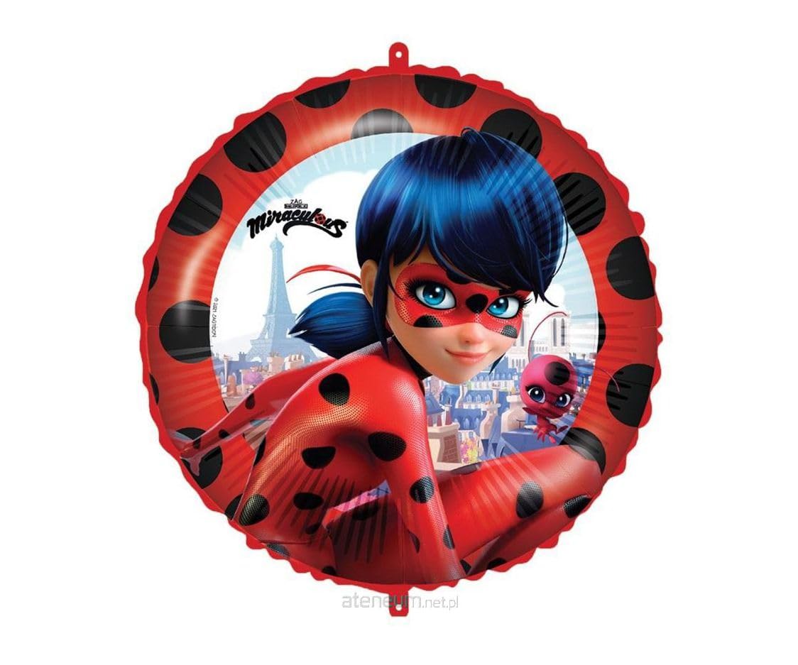 Procos Miraculous 93078 Foil Balloon Diameter Approx. 46 cm Helium Air Balloon Birthday Gift Present