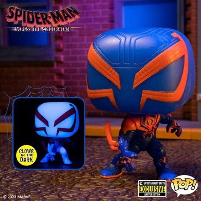 Foto 4 de 5 de Funko Pop! Movies: Spider-Man Across the Spider-Verse Spider-Man 2099 Glow-in-the-Dark Pop! Vinyl Figure…