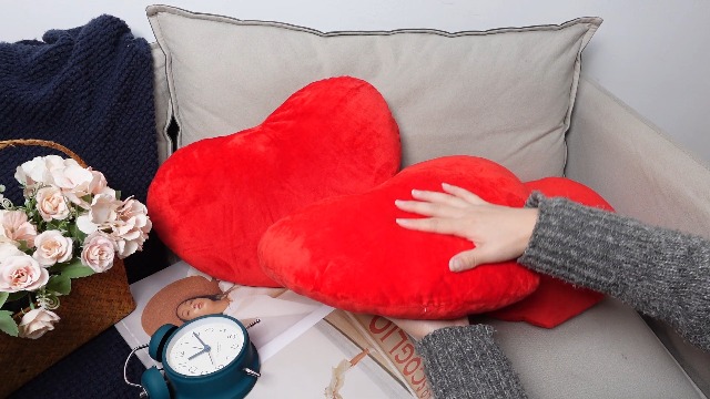 Amazon.com: Marsui Valentine Red Heart Pillow Cute Plush Cushion