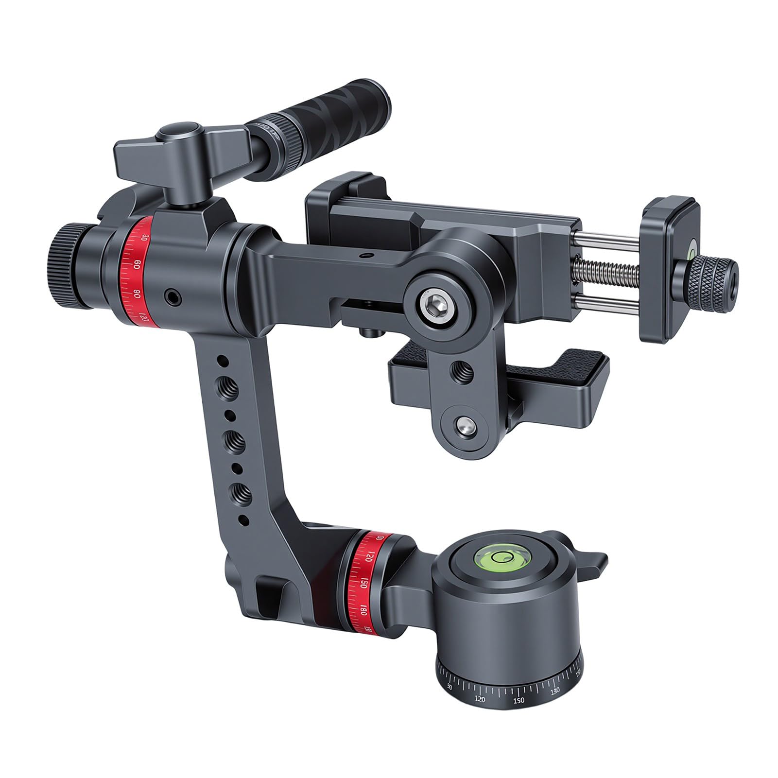 Supporto Telefono per Treppiede, Rotabile in Alluminio | Rotazione a 360°, compatibile con iOS e , leggero e portatile