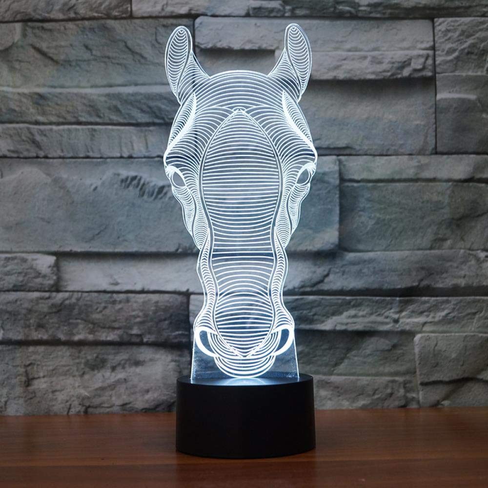 Lampe LED zèbre avec intensité ajustable et télécommande