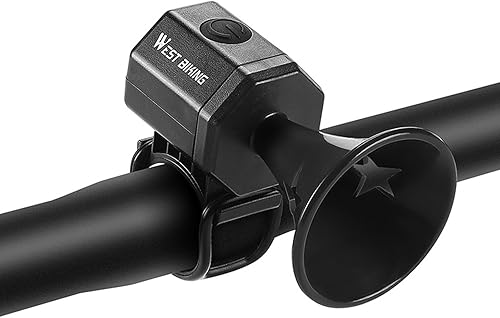 Electric Bike Horn 125 db Cycling Bicycle Scooter Horn 6 Sound Modes with Rechargeable Battery Waterproof Bicycle Accessories for Kids Boys Adults