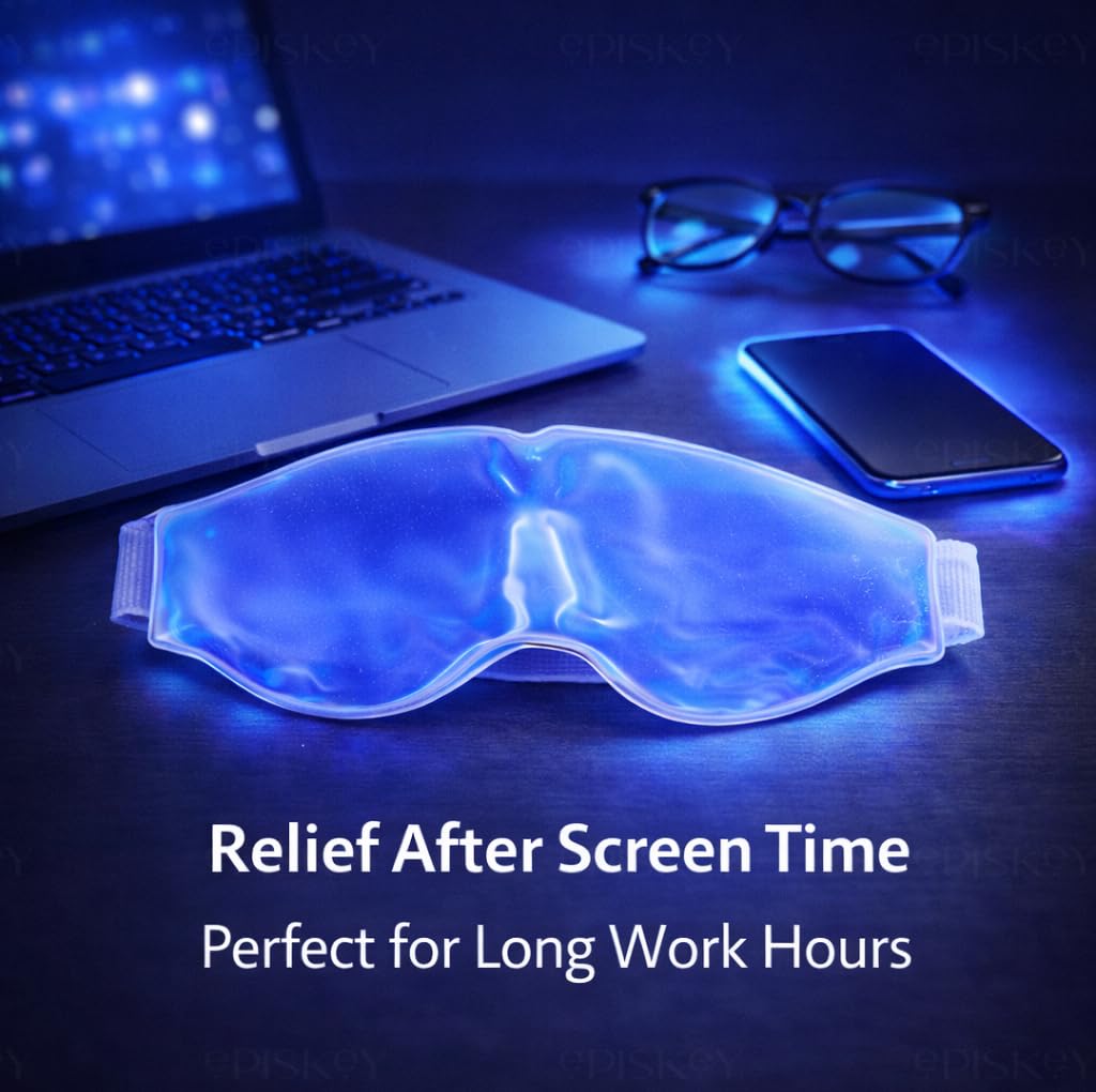 Episkey Cooling Gel Eye Mask with Ice Pad for Sleeping, Pain Relief & Dark Circles for Men & Women, Blue,Pack of 1 — Amazon image 8