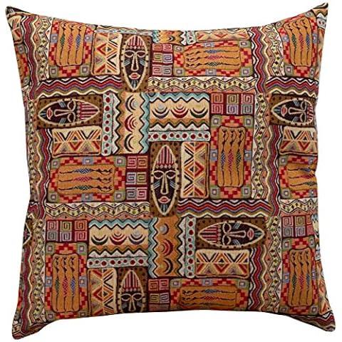 Linen Loft XL African Mask Cushion Cover Cover