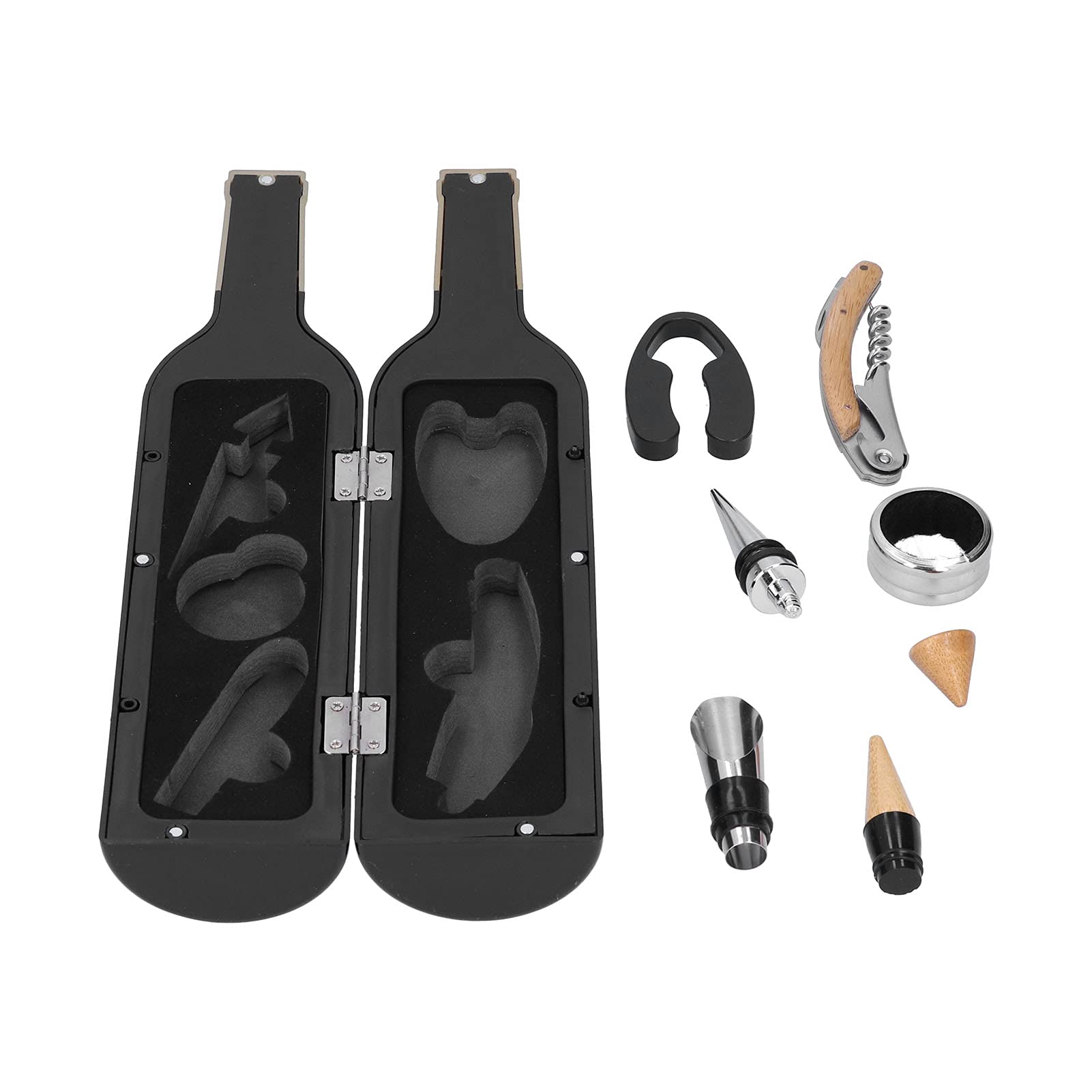 Sacacorchos para vino elegante negro dorado ideal para tus cenas en el hogar y fiestas