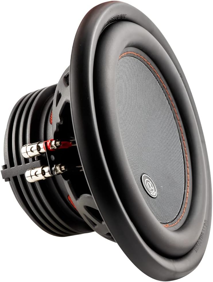 Alphasonik NSW410 Neuron 400 Series 10” 1200 Watts Max / 400 Watts RMS Dual 4 Ohm Car Subwoofer w/High Grade Magnet Non Pressed Paper Carbon Stitched Cone Cooling Rings System Speaker Bass Sub Woofer