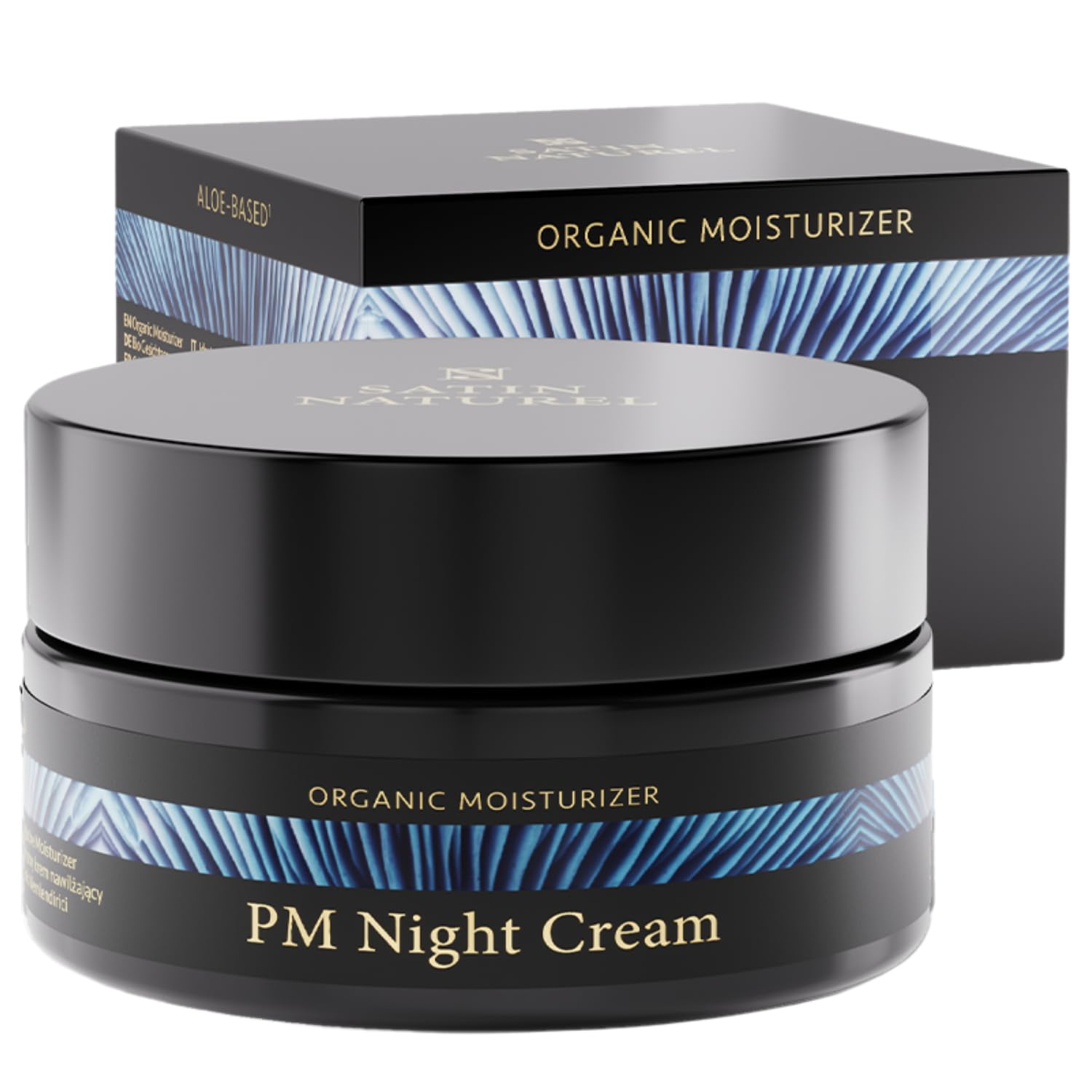 Crema Hidratante Facial Mujer - Crema de Noche con Ceramidas - Orgánica y Vegana 50 ml - Contorno de Ojos - Crema Antiarrugas Mujer - Vitamina E - Pack Regalo Mujer - Crema Facial Mujer Satin Naturel