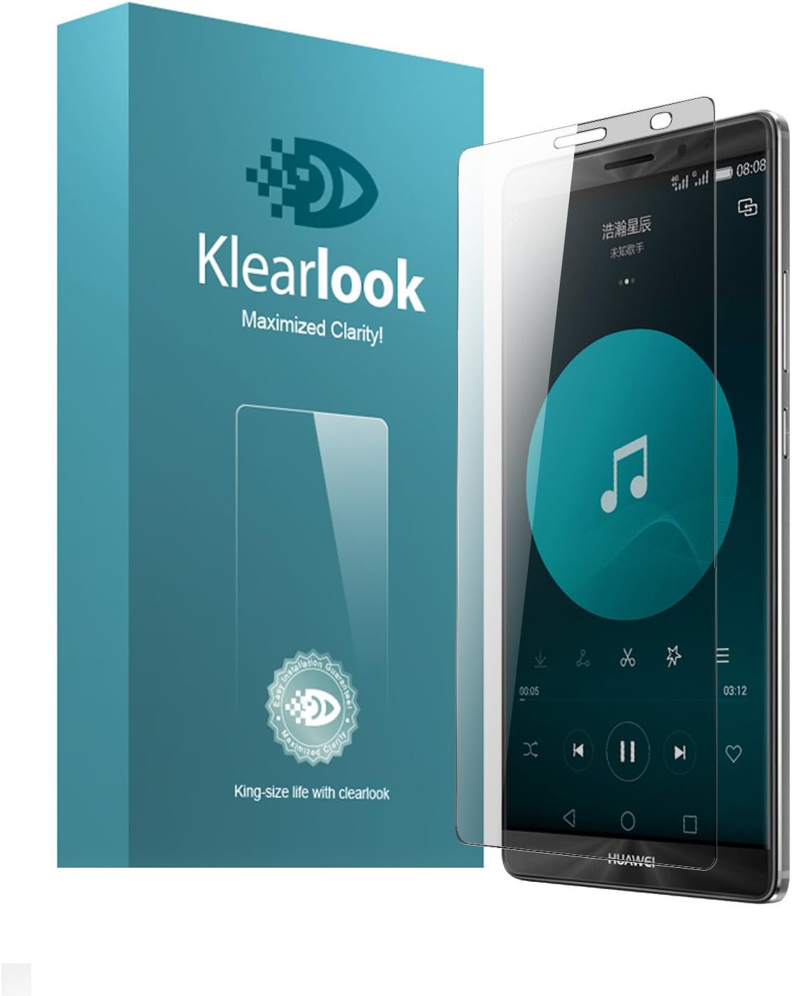 Huawei Mate 8 Screen Protector, Klearlook Crystal Clear Tempered Glass Screen Protector with 0.33mm Thickness and 9H Hardness for Huawei Mate 8