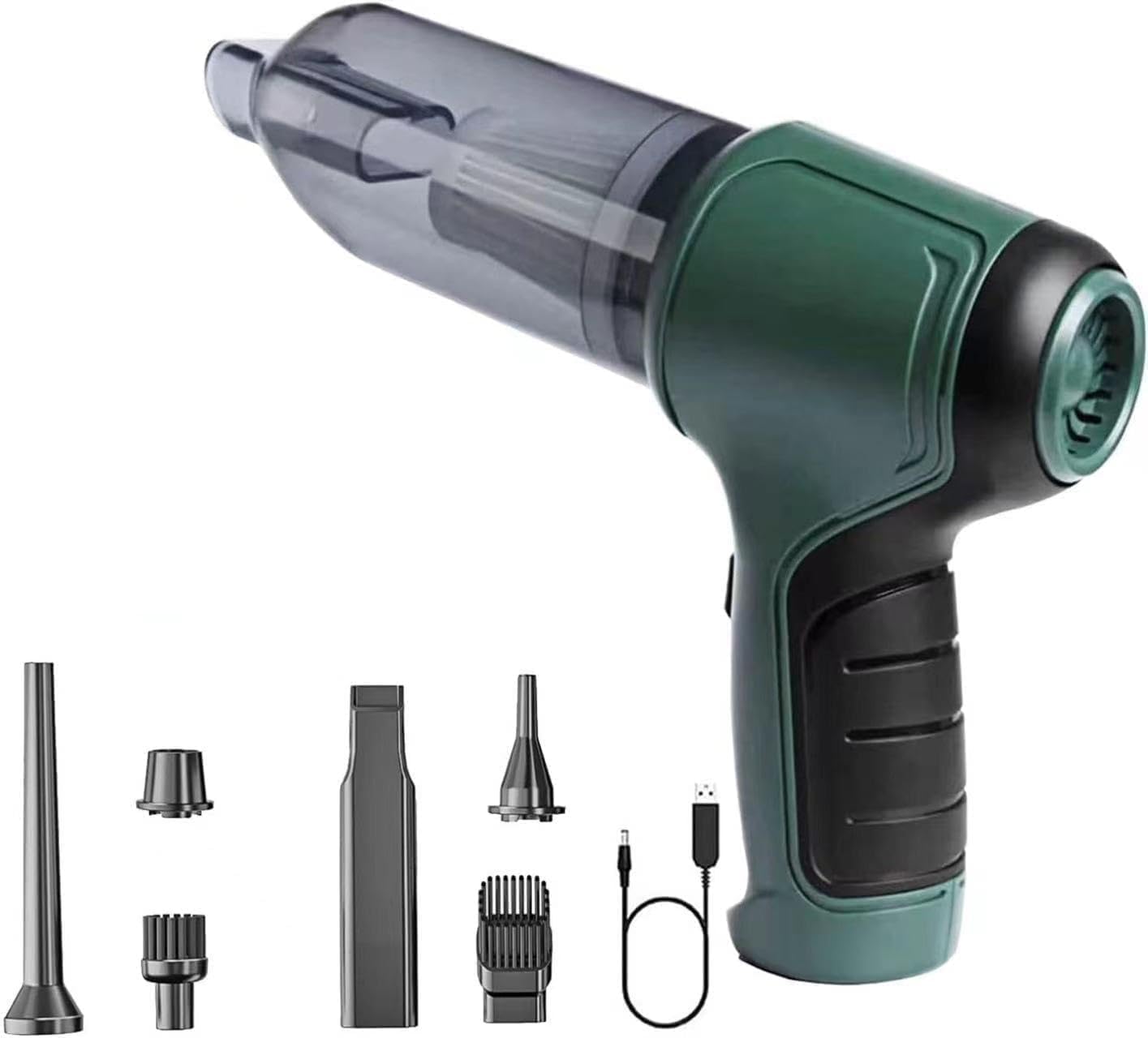 Portable Vacuum Cleaner with Blower, USB Rechargeable, Black, Wireless Handheld Mini Design, Strong Suction, Washable HEPA Filter for Car, Home, Travel-image-46
