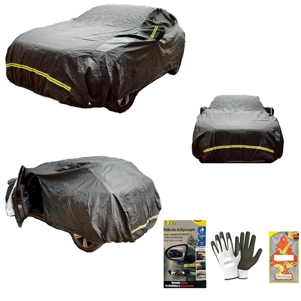 Funda impermeable para coche, transpirable, antipolvo, afelpada, para sol, lluvia, funda para coche compatible con Mercedes GT AMG C, con cremallera lateral, talla XXL, longitud 572 x L 215 x altura