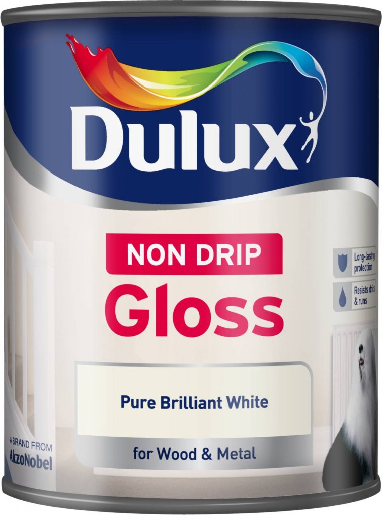 Dulux White Non Drip Gloss 750Ml Pure Brilliant