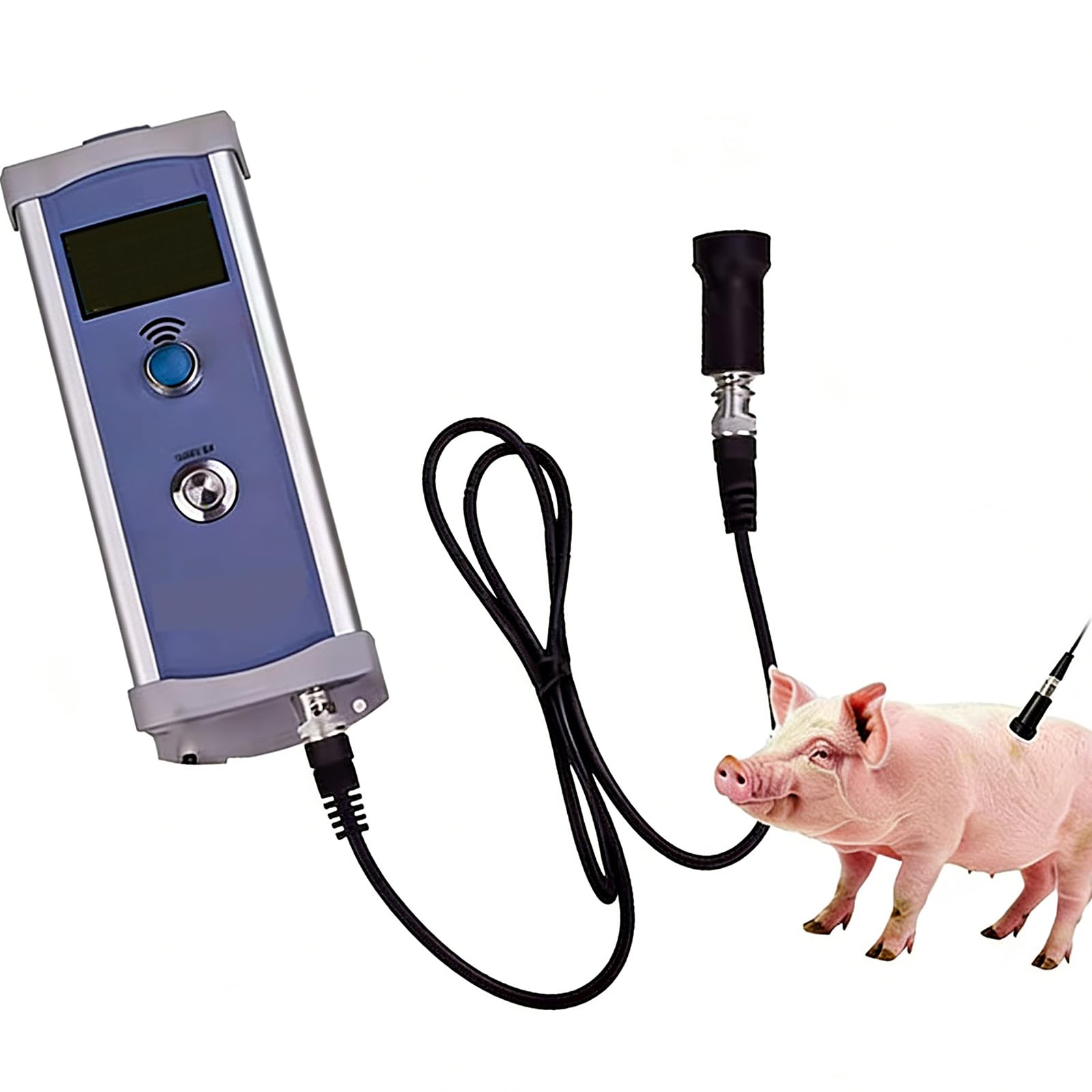 Medidor Veterinario De Grosor De La Grasa Dorsal, Medidor De Grasa Dorsal Para Cerdos De Granja Con Pantalla LCD De 1,3 Pulgadas, Rango De Medición De 4 a 40 Mm, Indicación De 3 Capas De Grasa Dorsal