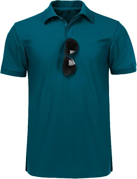 JACKETOWN Polo Hommes Manches Courtes Séchage Rapide Polos pour Hommes Patte de Golf Tennis T-Shirts Sport Chemise Basic Regular Fit Polo - 4