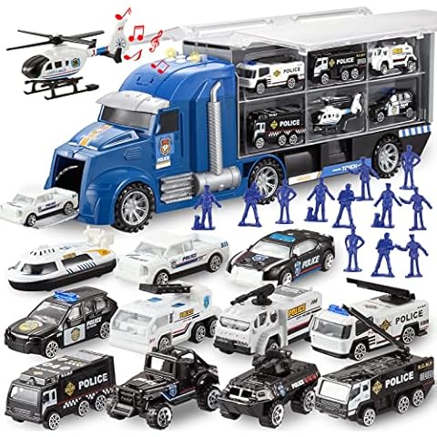 JOYIN 25 in 1 Police Rescue Truck Set Cover