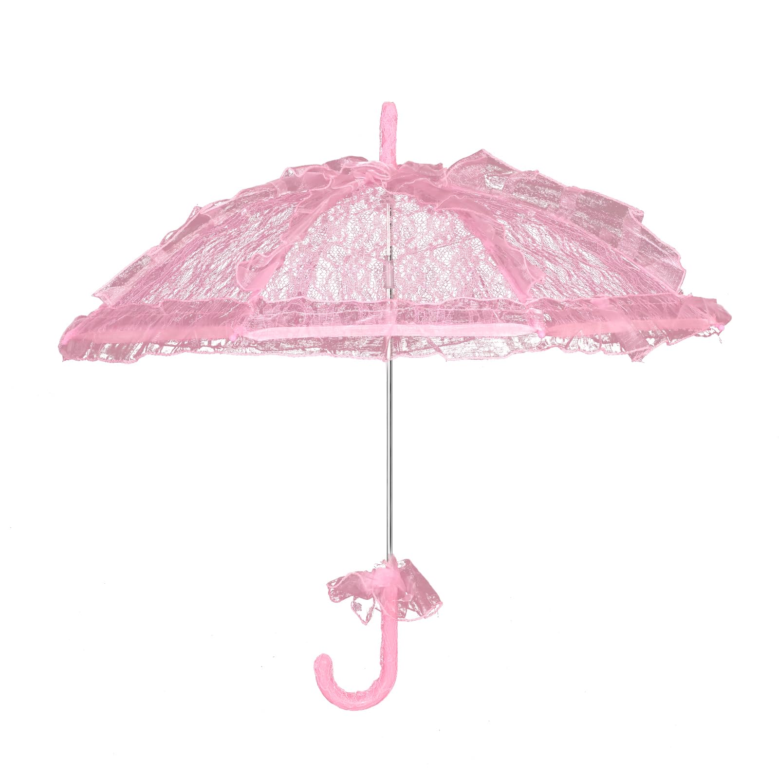 Solnique Mini Lace Embroidery Parasol for Kids – Vintage Bridal Umbrella for Wedding Flower Girls, Small Decorative Lace Parasol for Tea Party