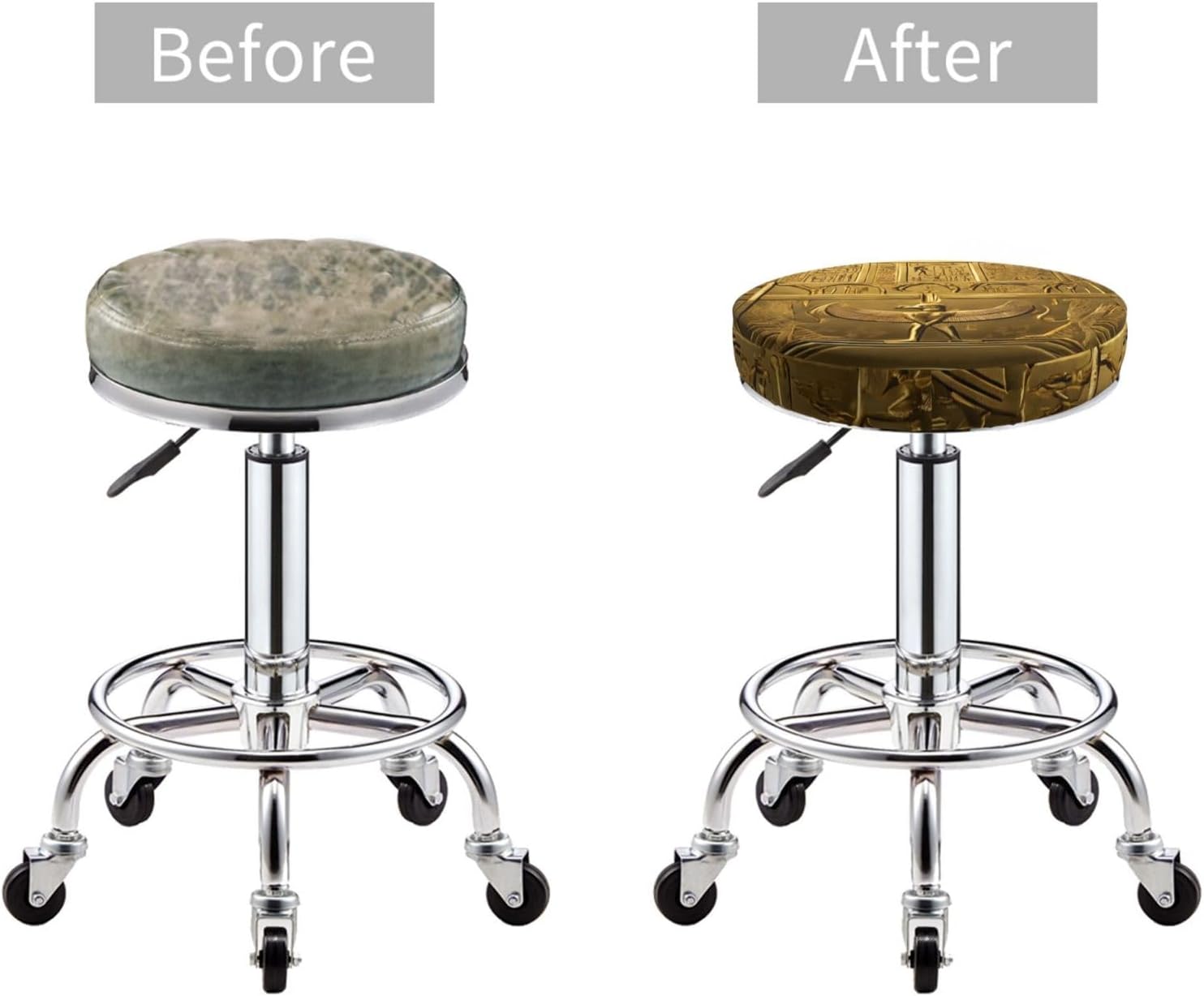 Round Bar Stool Seat Cover for Home Kitchen Dining Chair - 12 inch