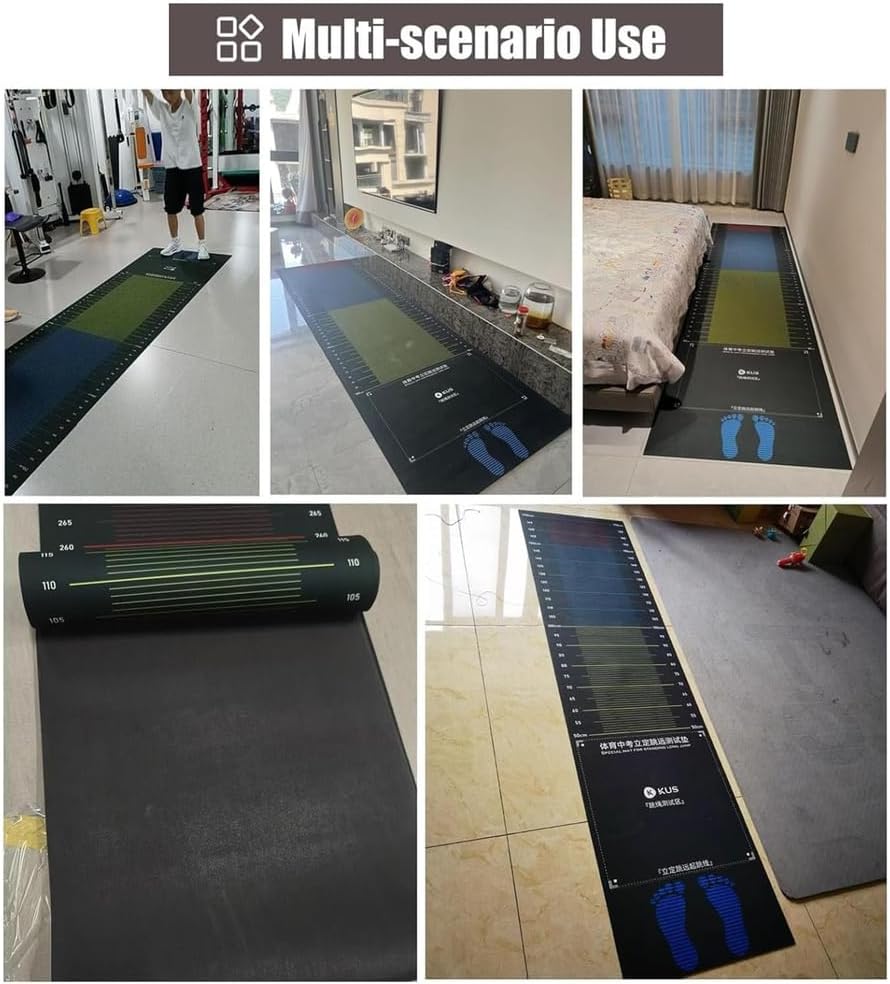 Standing Long Jump Mat Long Jump Practice Test Pad Non Slip Long Jump Pad, Portable Jump Rope Practice Mat for Jumping/Fitness,Kids