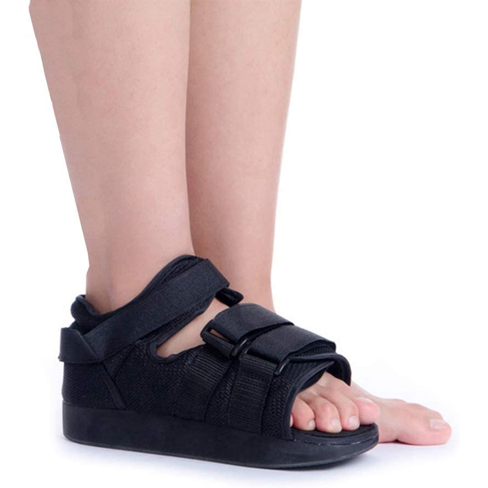 Zapato Postquirurgico Ortopédicos Calzado Postoperatorio para Calzado Quirúrgico - Operación Posquirúrgica - Operaciones De Posicionamiento, Ayudas De Rehabilitación,Negro,L