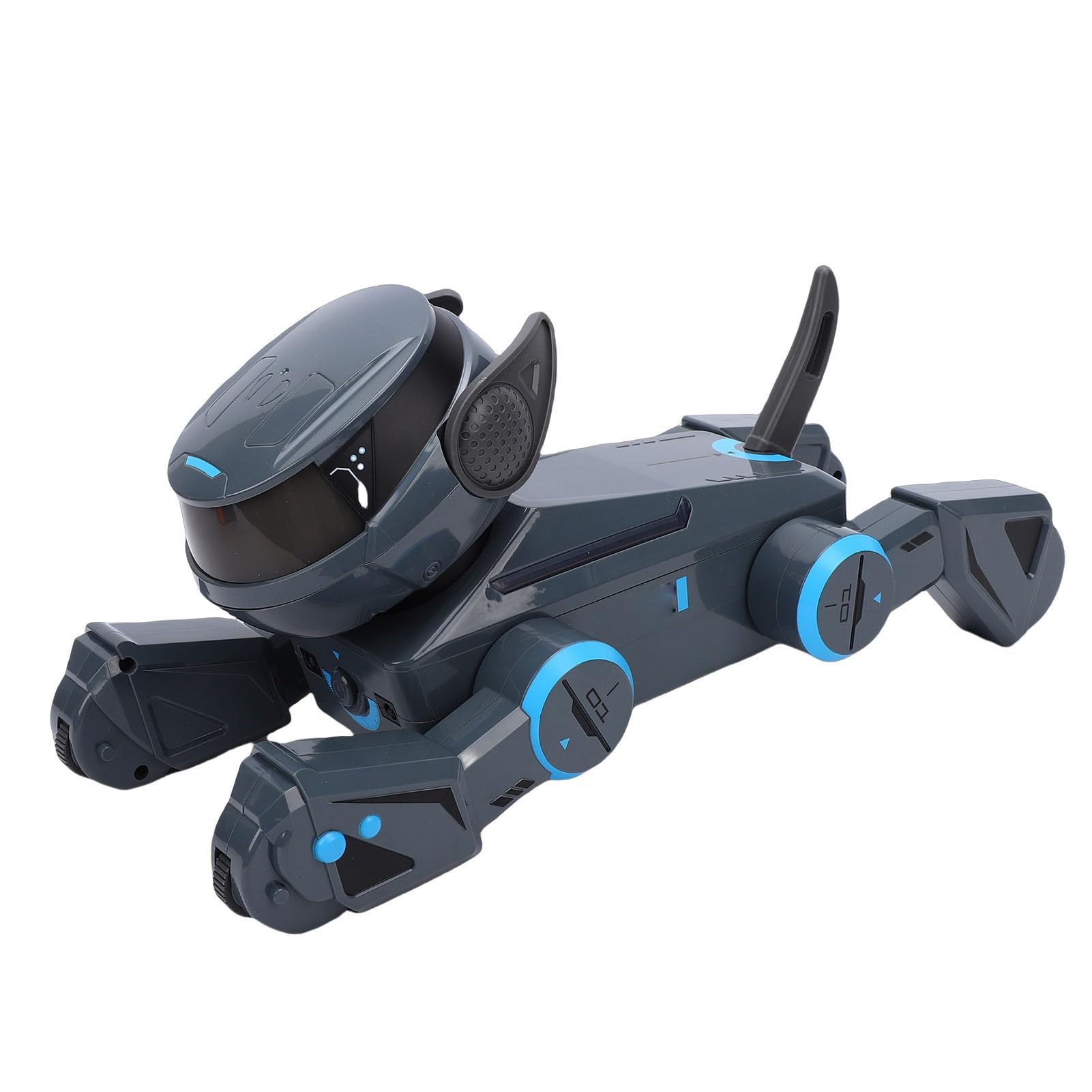 RiToEasysports Perro Robot Control Remoto con Música, Robot Interactivo Recargable para Niños, con Luces LED, Altavoz Bluetooth y Acciones Programables, para Mascotas Electrónicas