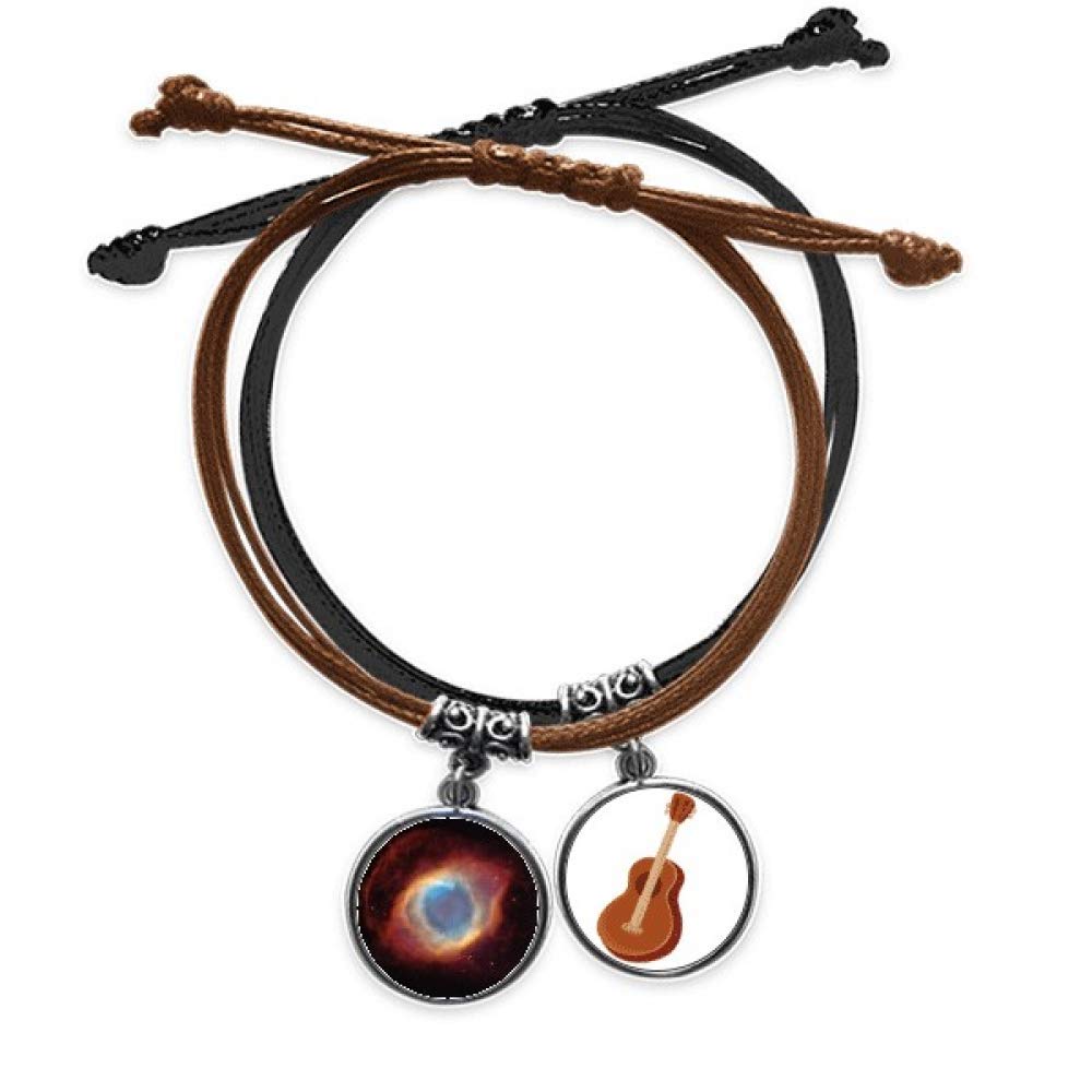 Pulsera de cuerda DIYthinker de cuero con planeta estrella y cadena de mano 3