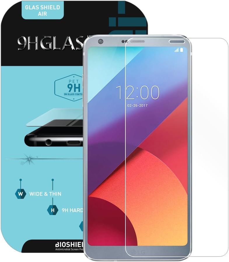 BIOSHIELD Infrangible 9H Tempered Glass Shield, HD Screen Protector for LG G6 [Front&Back]