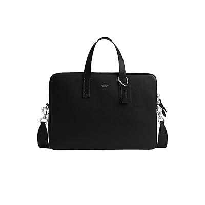 COACH Carlyle Brief Bag Handbags Black, Leather