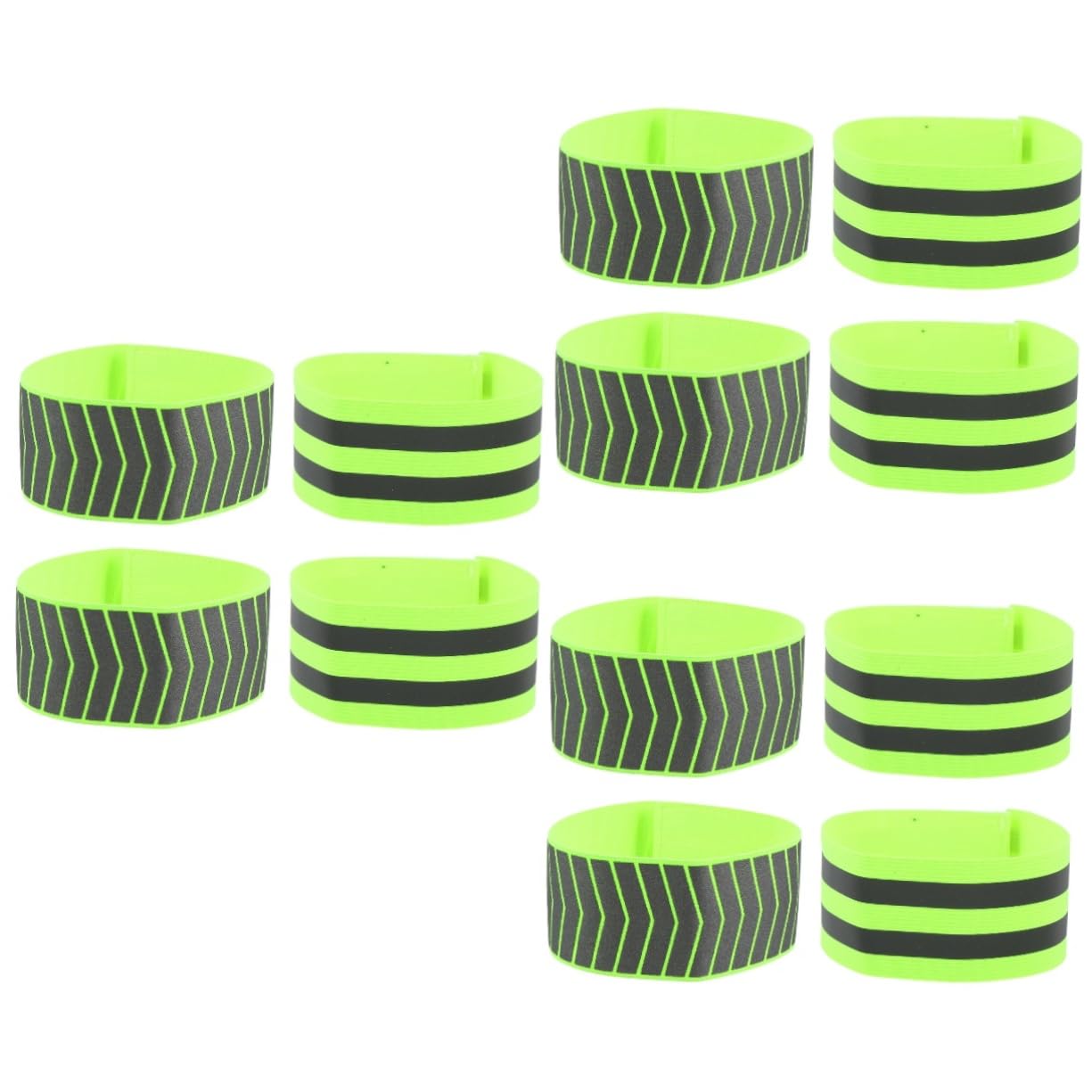 BESPORTBLE Set di Gambe con Nastro Riflettente di Avvertimento da 4 Pezzi Poliestere Fluorescente per Corsa Notturna