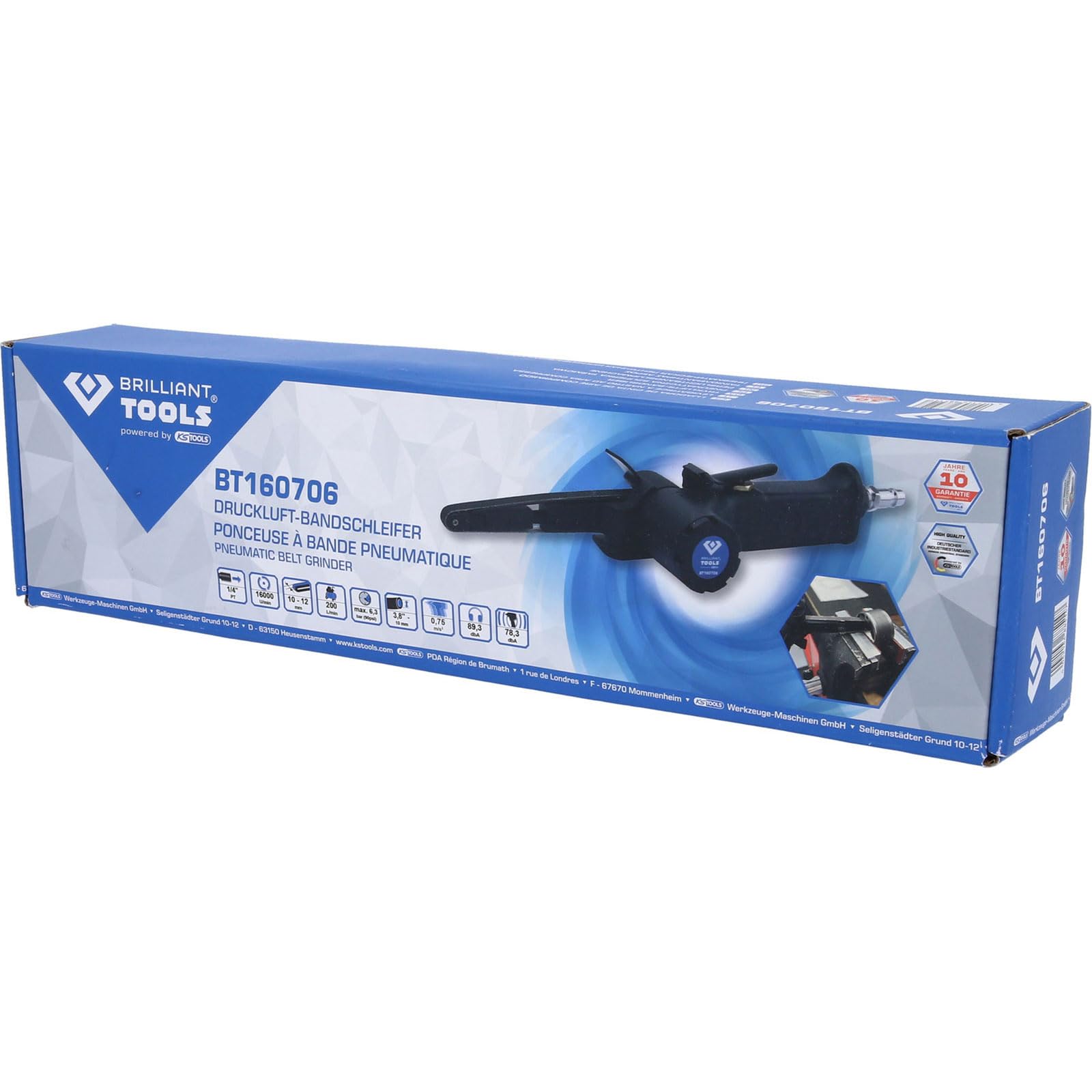 BRILLIANT TOOLS BT160706 Druckluft-Bandschleifer [Powered by KS TOOLS]