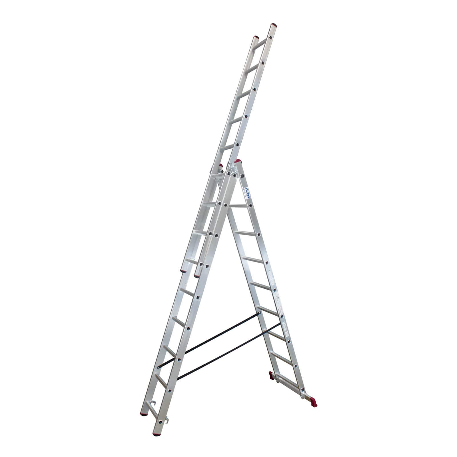Krause Corda Vielzweckleiter 3x9 Sprossen Mehrzweckleiter Leiter mit Treppenfunktion