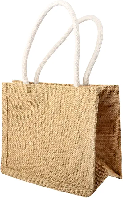 Thyonta Natural Jute Linen Tote Bag - DIY Shopping Wedding Gift