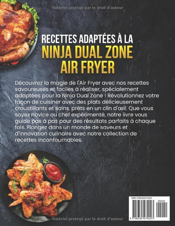 Recettes adaptées à la Ninja Dual Zone Air Fryer: En Édition Premium Guide Ultime pour Maîtriser l’Air Fryer à Double Compartiment avec des Recettes ... Testées et Adaptées. (French Edition) image 3