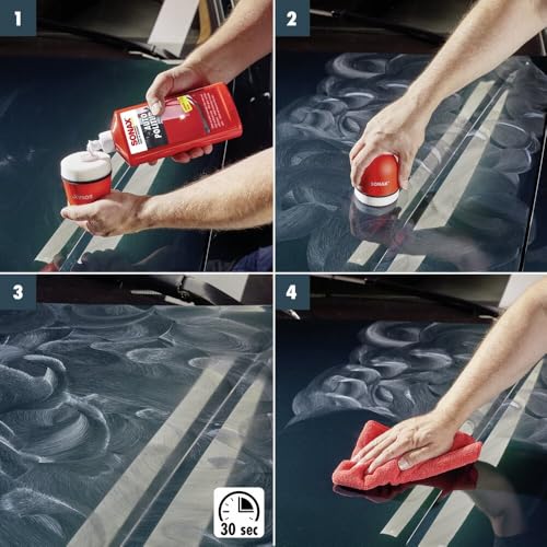 SONAX AutoPolitur (500 ml) für neuwertige, matte und leicht verwitterte Bunt- und Metallic-Lacke |...