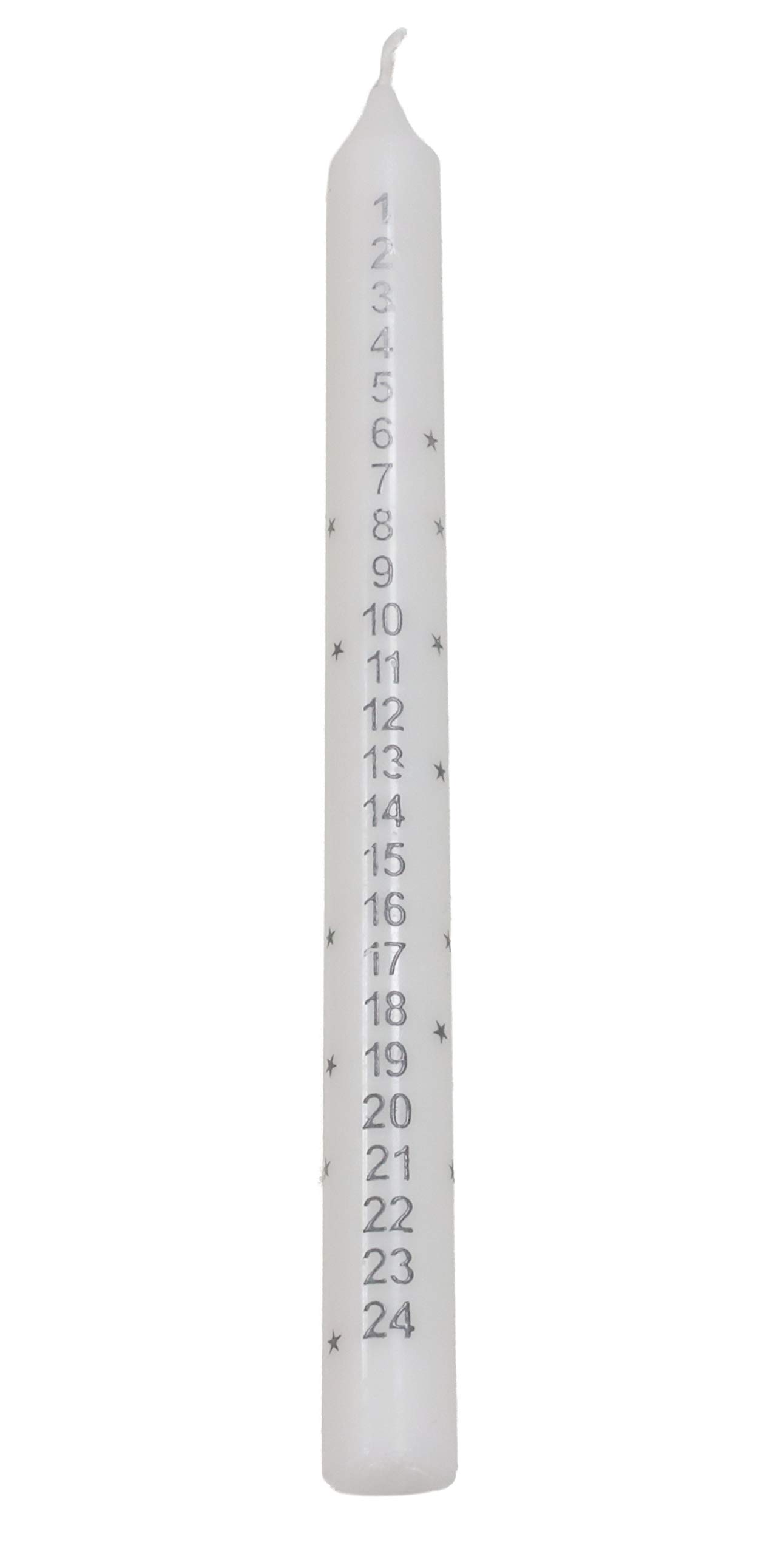 Toyland White Toyland® Traditional Christmas Advent Candle - Countdown To Christmas - 1 Supplied (White)