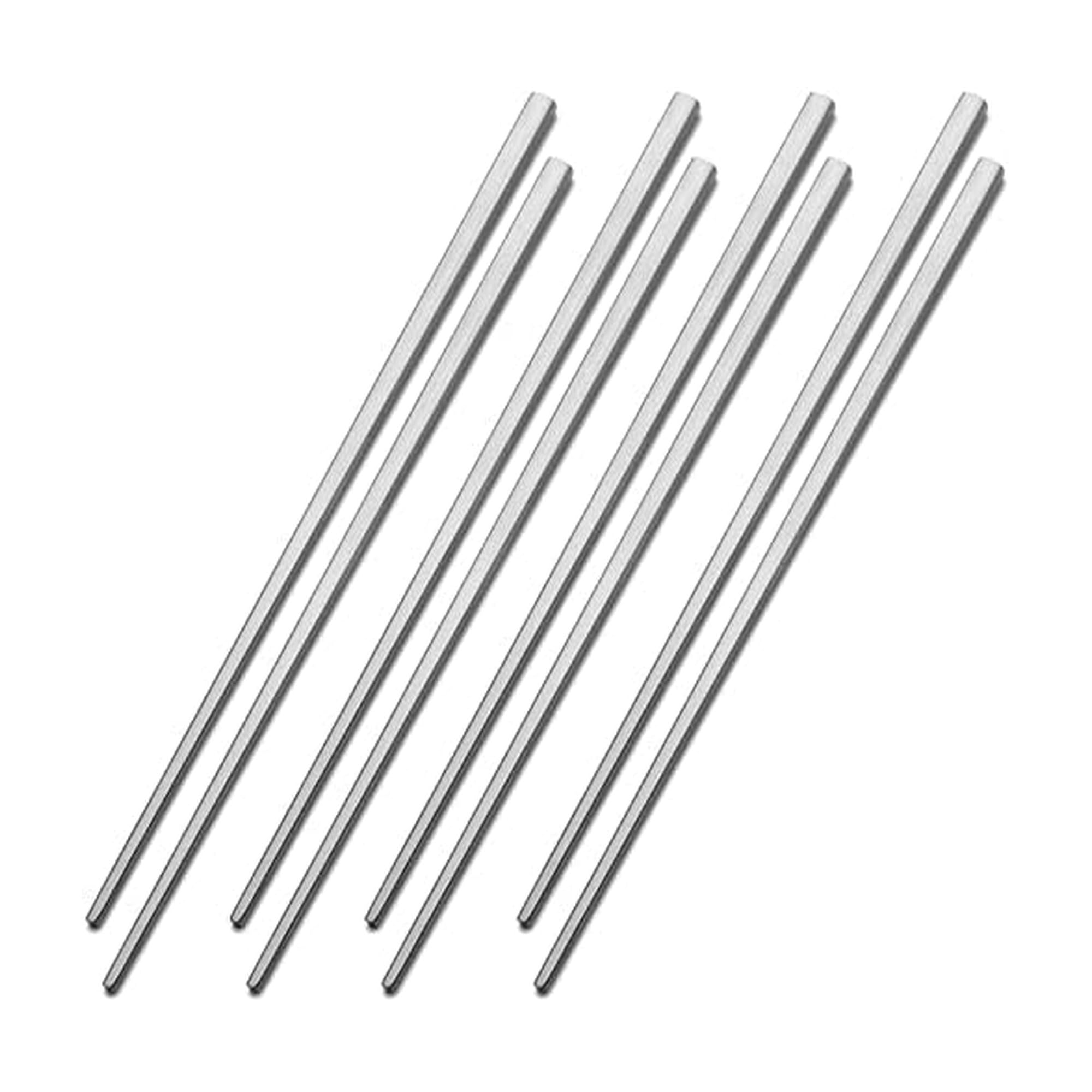 Studio Nova Stainless Steel Juego de Palillos, Acero Inoxidable, Plateado