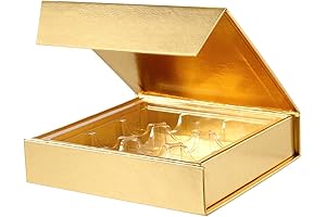Empty Chocolate Box, 6-Pack Truffle Boxes 9-Piece Tray and Magnetic Lid (5.7...