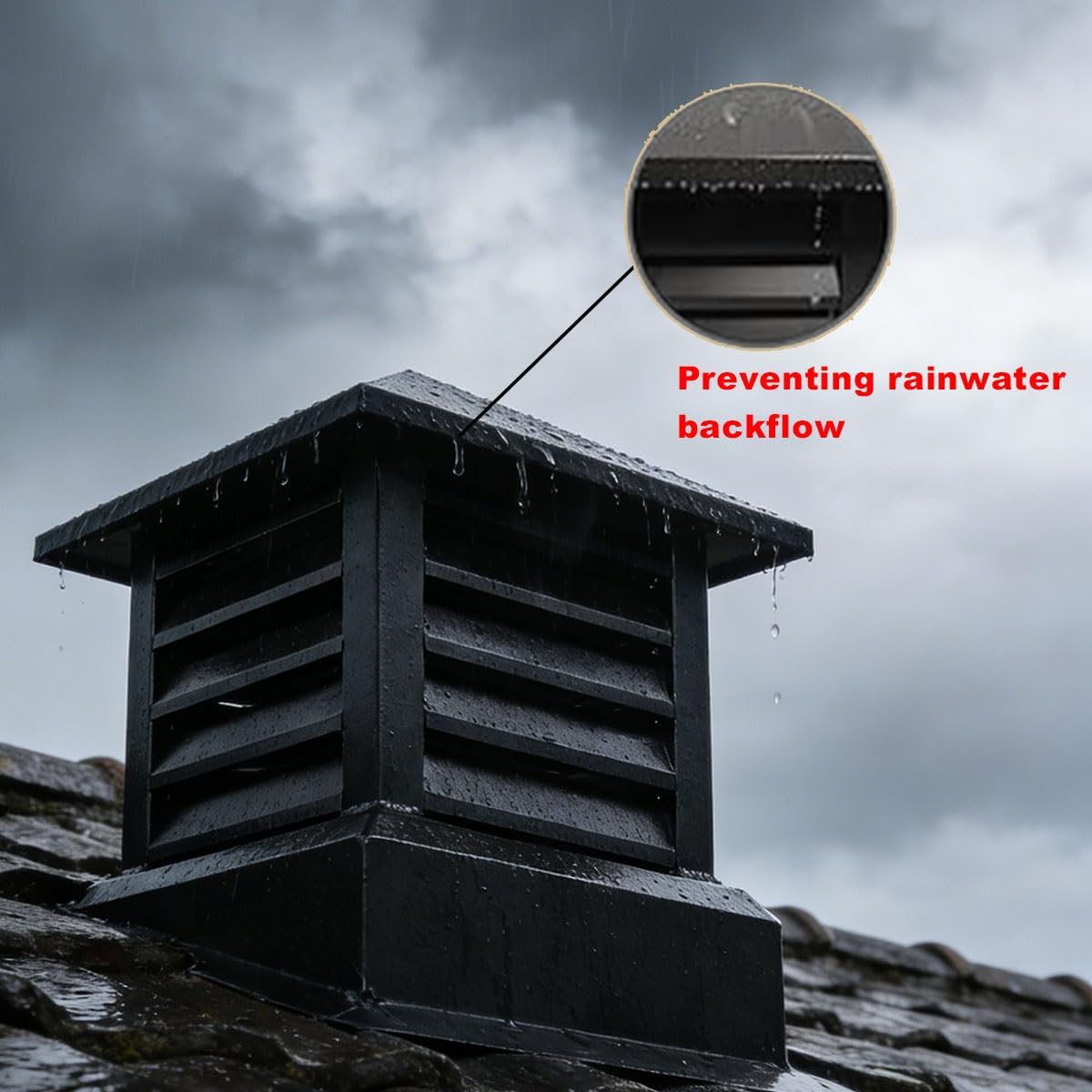 Tapa de chimenea de aluminio de 10" 12" 14", cubierta impermeable(12")