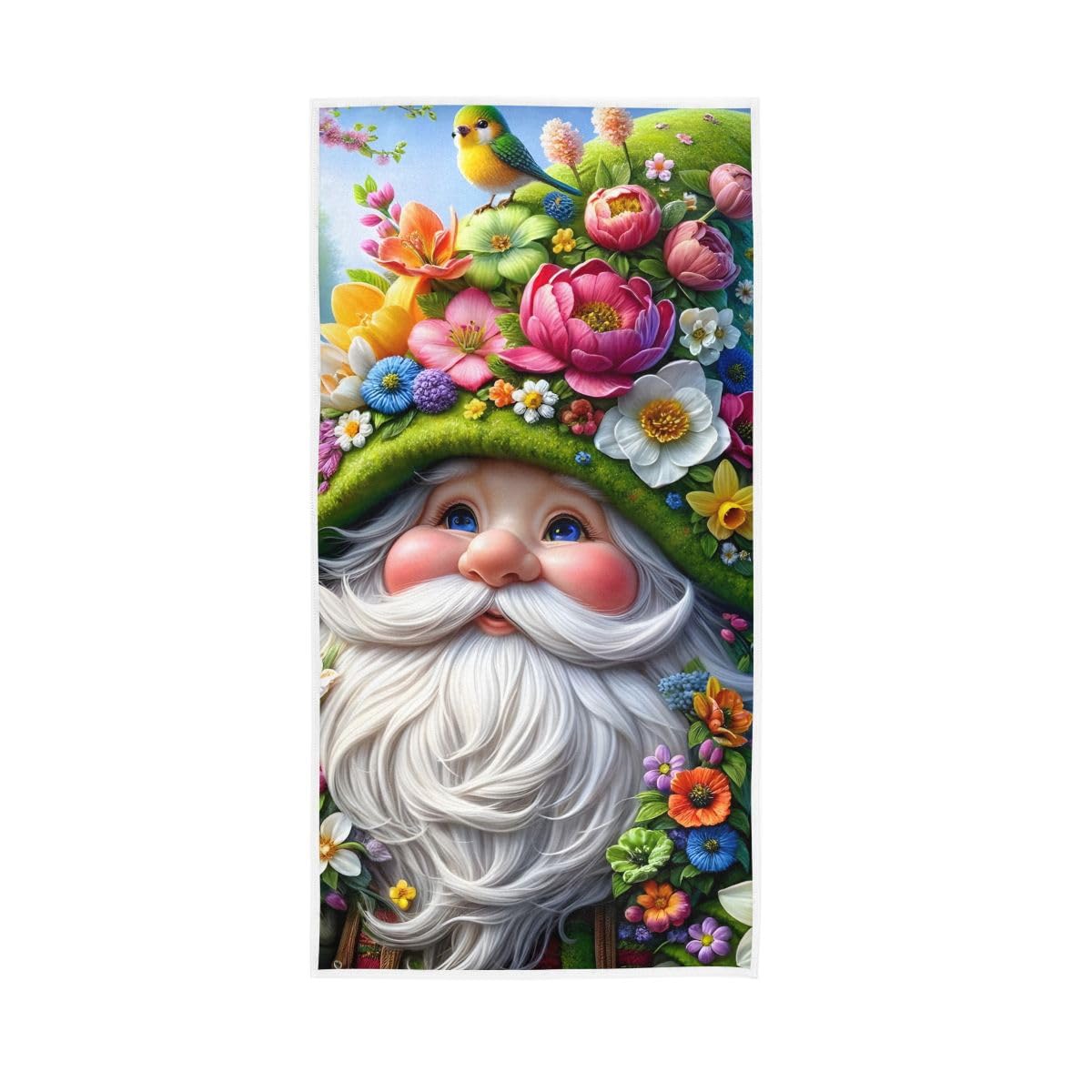 LSRCPD Spring Cute Gnome Decorative Hand Towels for Bathroom, Hand Towel for Bathroom, Travel, Camp, Hotel, Spa 15 x 30 Inches