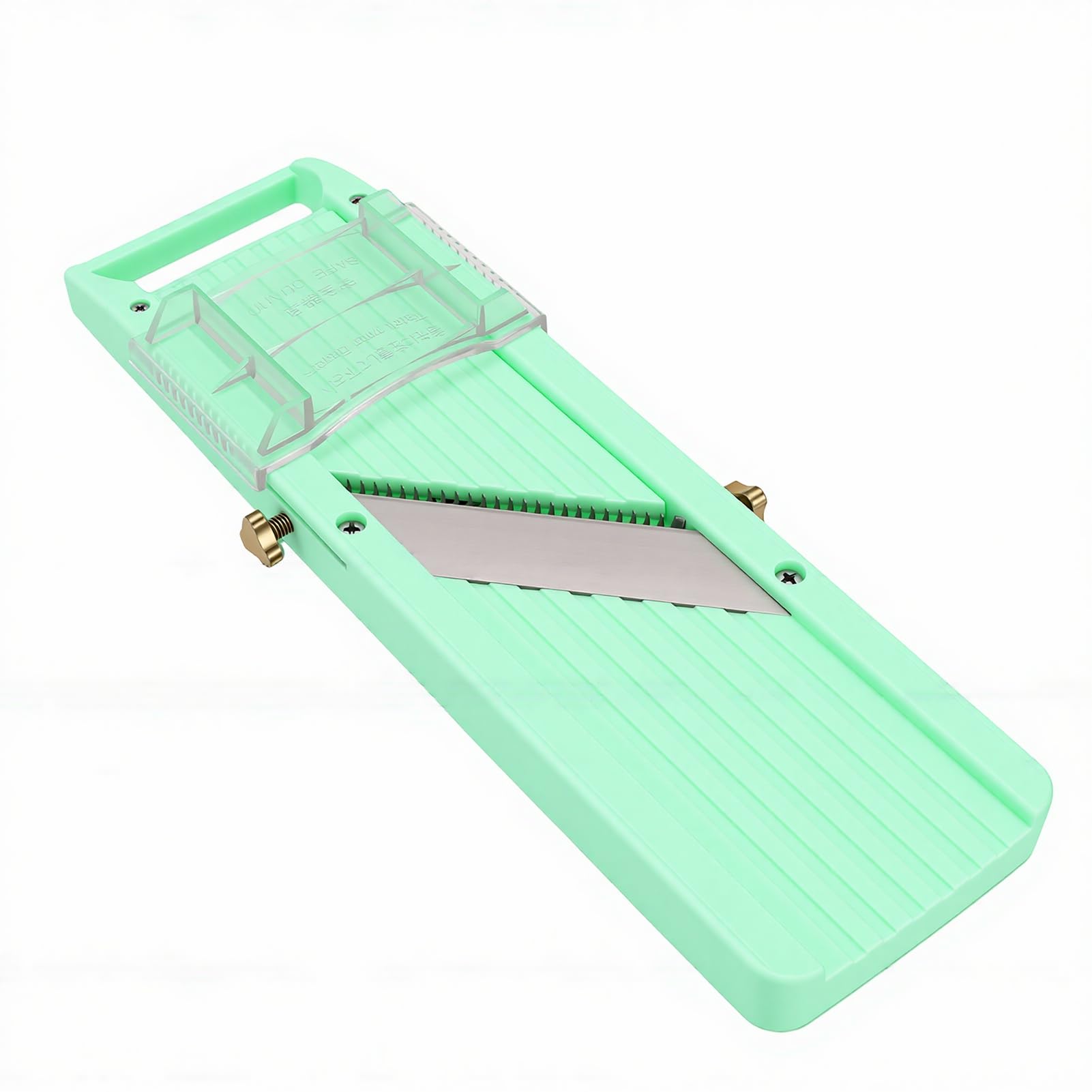Ejoyous Cortador de Verduras Mandolina Japonesa de Acero Inoxidable con Ergonómico y Base Antideslizante Cortes Ajustables para Ensaladas Salteados Cocineros Caseros (Verde)