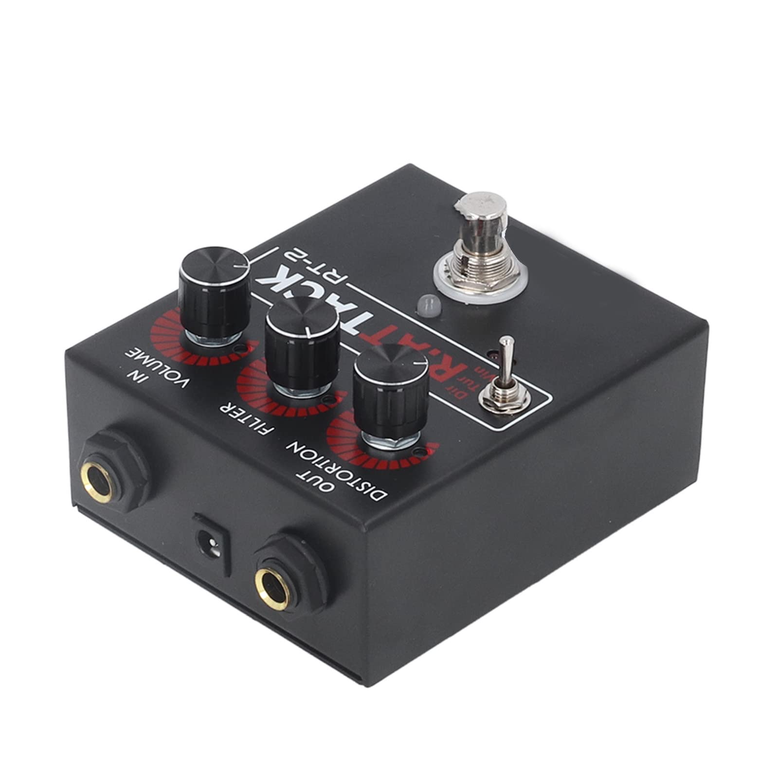 Guitar Effect Pedal DIRTY VINTAGE 3 Gear, Single Distortion Pedal for Bass and Guitar, Lightweight Aluminium Alloy Material, DC 9~18V Wide Working Voltage,