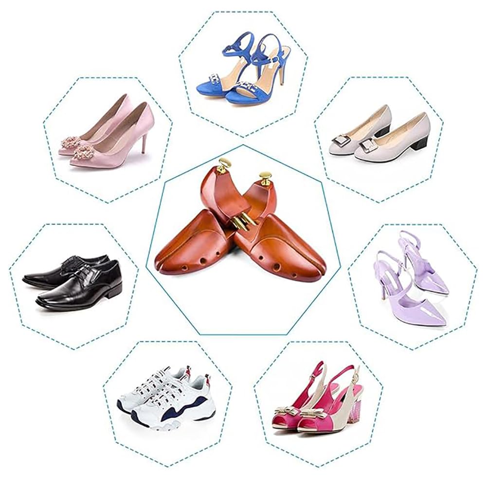 1 Par De Expansores De Zapatos, Expansores De Zapatos De Madera Maciza Honghuali, Que Pueden Ensanchar Y Agrandar Expansores De Zapatos, Adecuados para Tallas 37-44,43 to 44