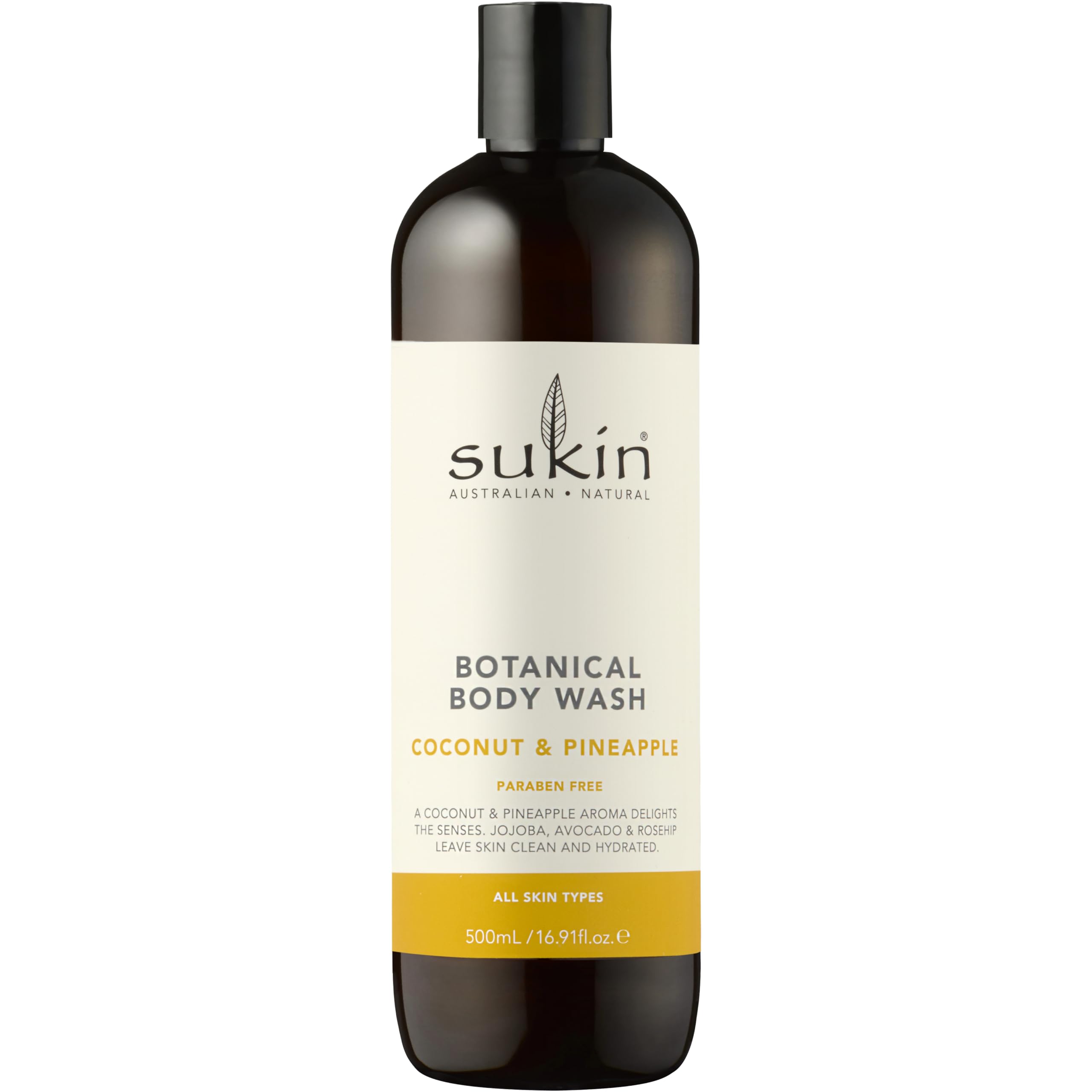 Sukin Botanical Body Wash Pineapple & Coconut | Natural Ingredients | Gentle on Skin | Hydrating Formula | Vegan & Cruelty-Free | Shower Gel & Organic Body Wash | 500ml-image-45