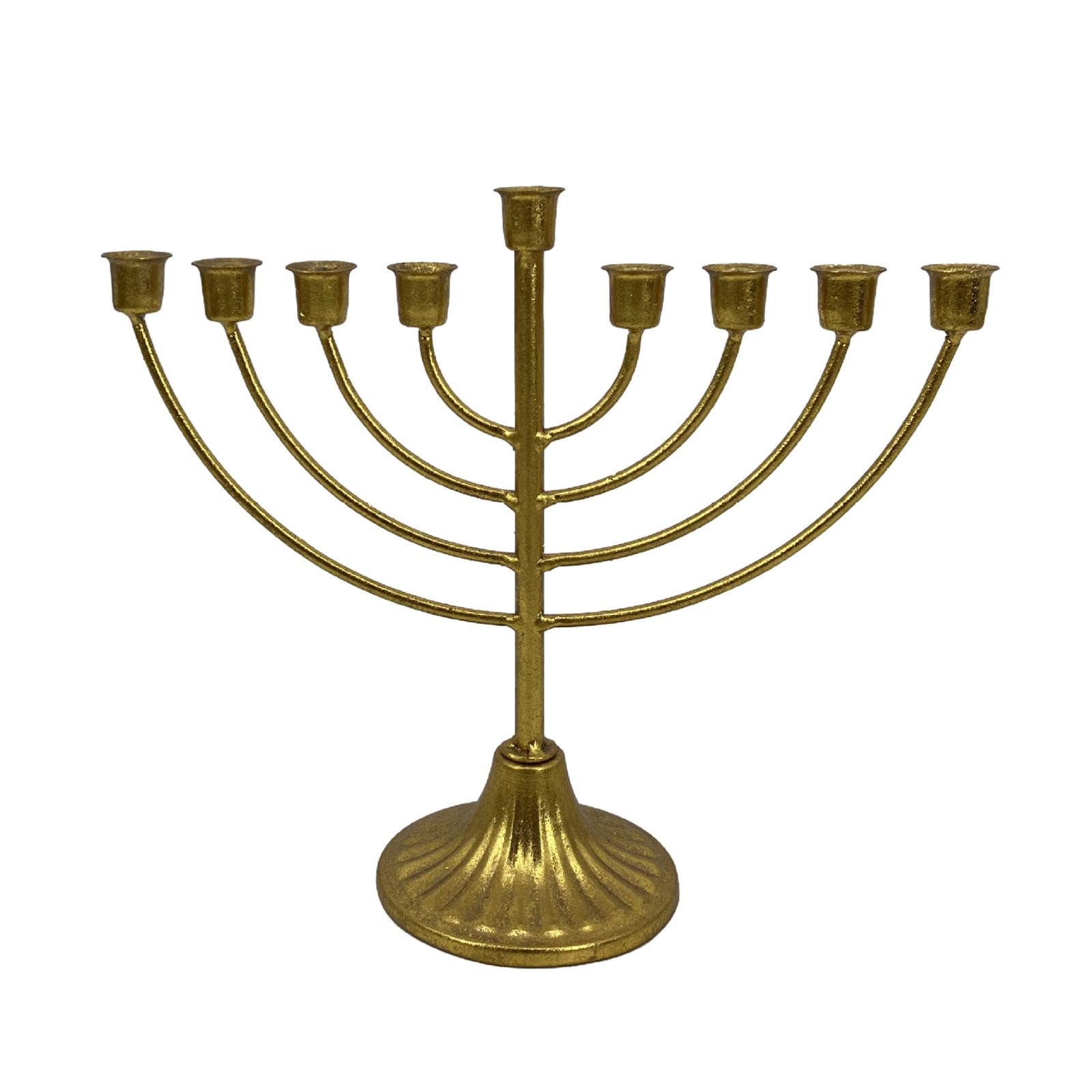 F Fityle Candelabro judío, candelabro judío, Mesa Central, candelabro, Menorá, Hanukkah, decoración, Menorá para aparador, 9 sucursal