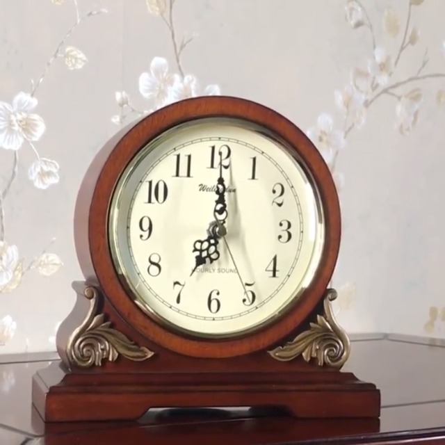 Txl Mantel Clock 8 3 Silent Decorative Wood Desk Clock Battery Operated T10392 Dark Wooden Design For Living Room Office Kitchen Shelf Home Decor Gift Mimbarschool Com Ng