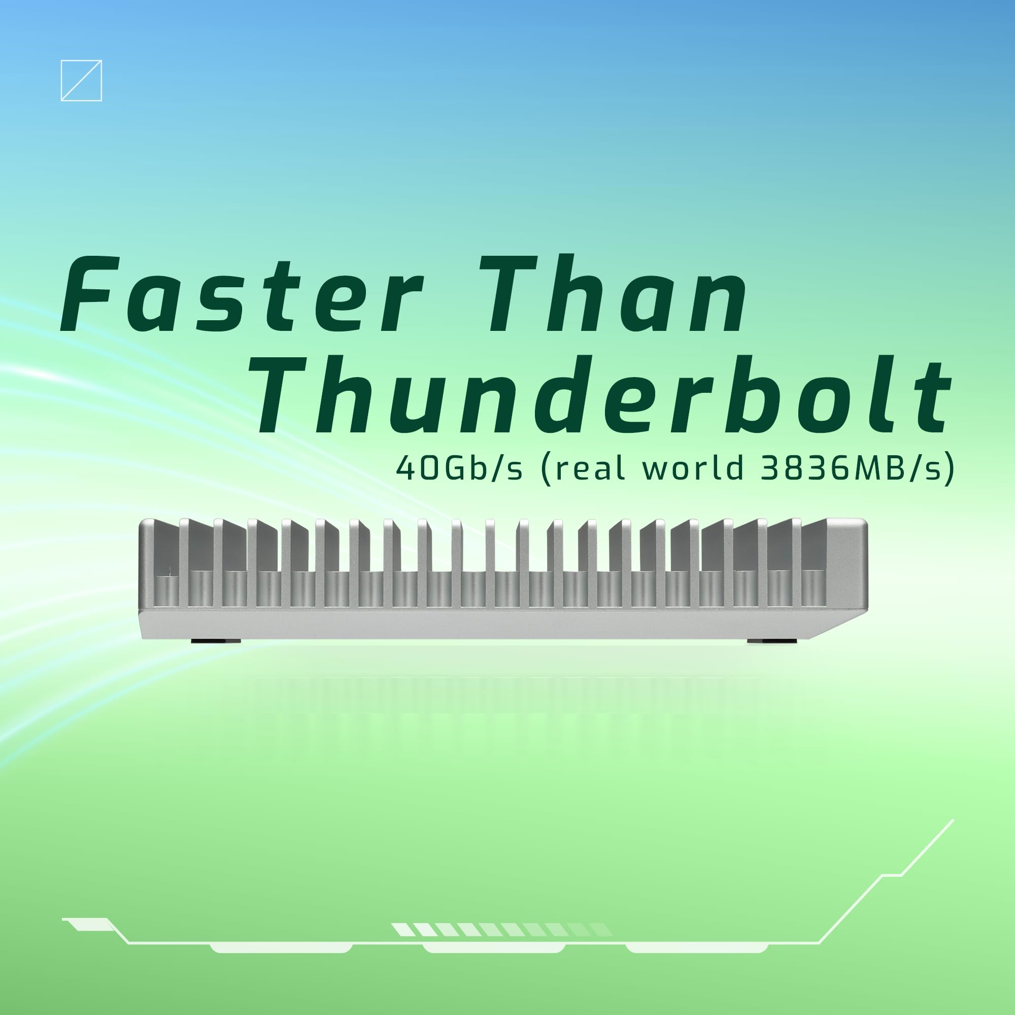 Disque SSD Portable NVMe Thunderbolt (USB-C) OWC Express 1M2 USB4, Disque SSD Externe Ultra-Rapide avec boîtier dissipateur Thermique en Aluminium (boîtier Uniquement)