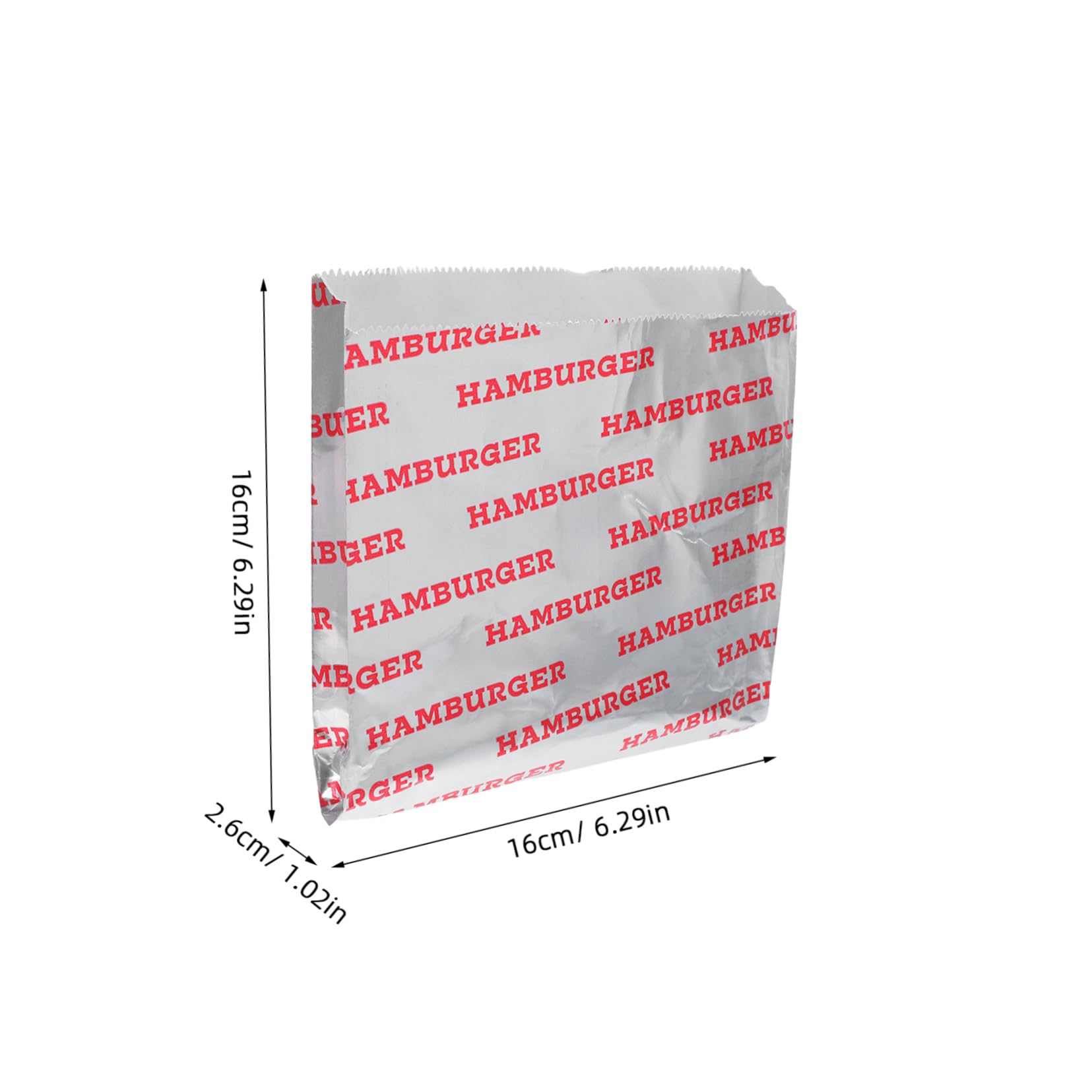 SOLUSTRE Small Insulated Bag 50pcs Aluminum Insulation Bag for Hot Dogs Takeaway Bbq Commercial Use