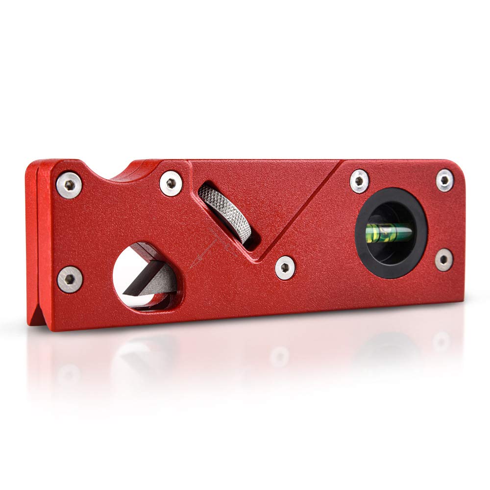YOPU Woodworking Edge Corner Plane Block Planer Woodworking Planer Chamfering Trimming Planer DIY Hand Tool Woodcraft Corners Edge Carpenter Gift (RED)
