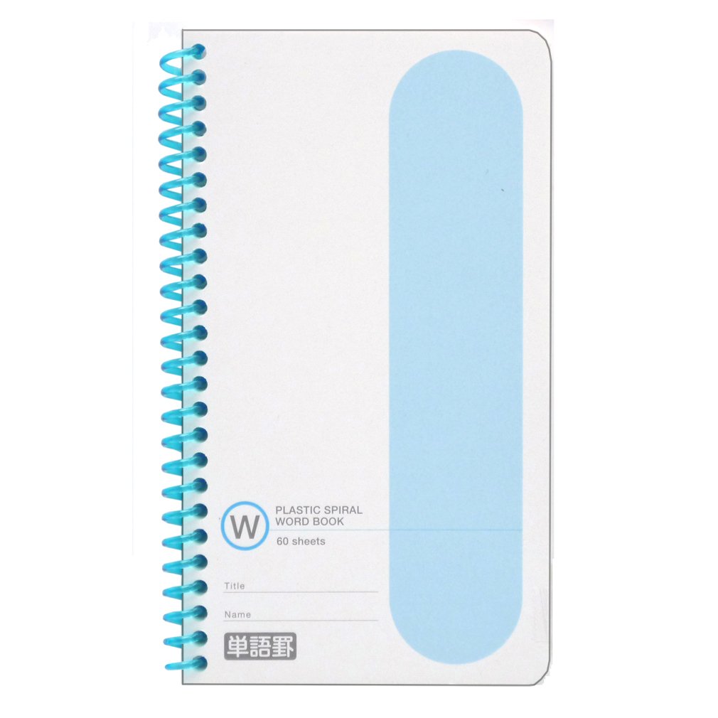 【てぃんくる】布ポスター・BLU CIELO-NEROEDIZIONE Kokuyo Word Book Plastic Spiral Bound Notebook Size 60 Sheets Blue